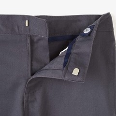 Boys Flat Front Stretch Twill Shorts with Adjustable Waist in Standard 5 Grey