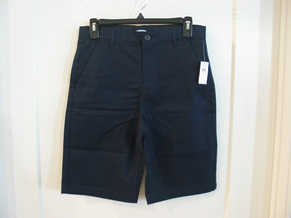 NWT Old Navy boys youth size 16 school uniform adjustable waist 3-pocket shorts
