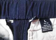 LANDS END Deep Sea Navy Open Bottom Climber Pants Boys L NEW