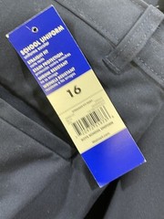 George Boys Cotton Blend Navy Blue Straight Fit School Uniform Dress Pants 16