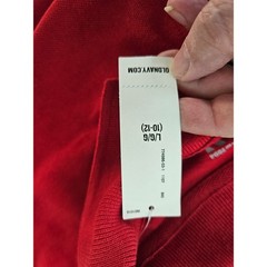 Kids Red Long Sleeve Polo Shirt Cotton Casual School Uniform Top Size L 10-12