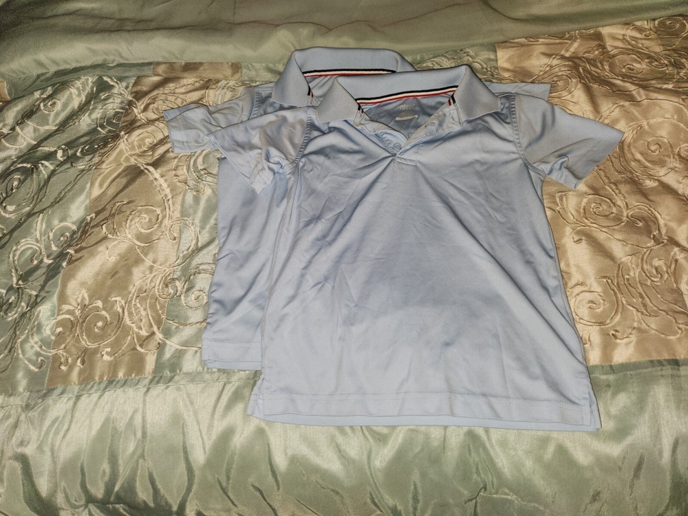 Set of 2 French Toast School Uniform short sleeve polo shirts boys sz Small 6/7