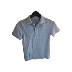 Cat & Jack Polo Shirt Boys Size Medium Light & Navy Blue School Uniform Lot of 2