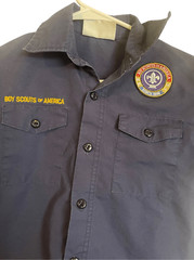 Boy Scouts of America Kids Navy Blue Official Uniform Shirt Size Medium