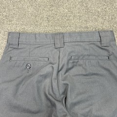 Dickies Boys Work Shorts Size 16 Gray Flat Front Uniform Skate 26 Waist Logo