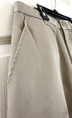 Men’s Boys Work / School Uniform Shorts Size 29 Khaki Tan 10″ inseam Flat front