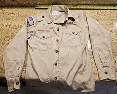 Vintage Boy Scouts Shirt Boys Uniform Youth Medium M Boys Long Sleeve