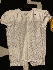 Riddell Football Mesh Practice Jersey Short Sleeve Size L (youth), yellow&white