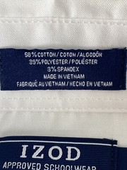 Izod white oxford school uniform teen boy sz S NWT