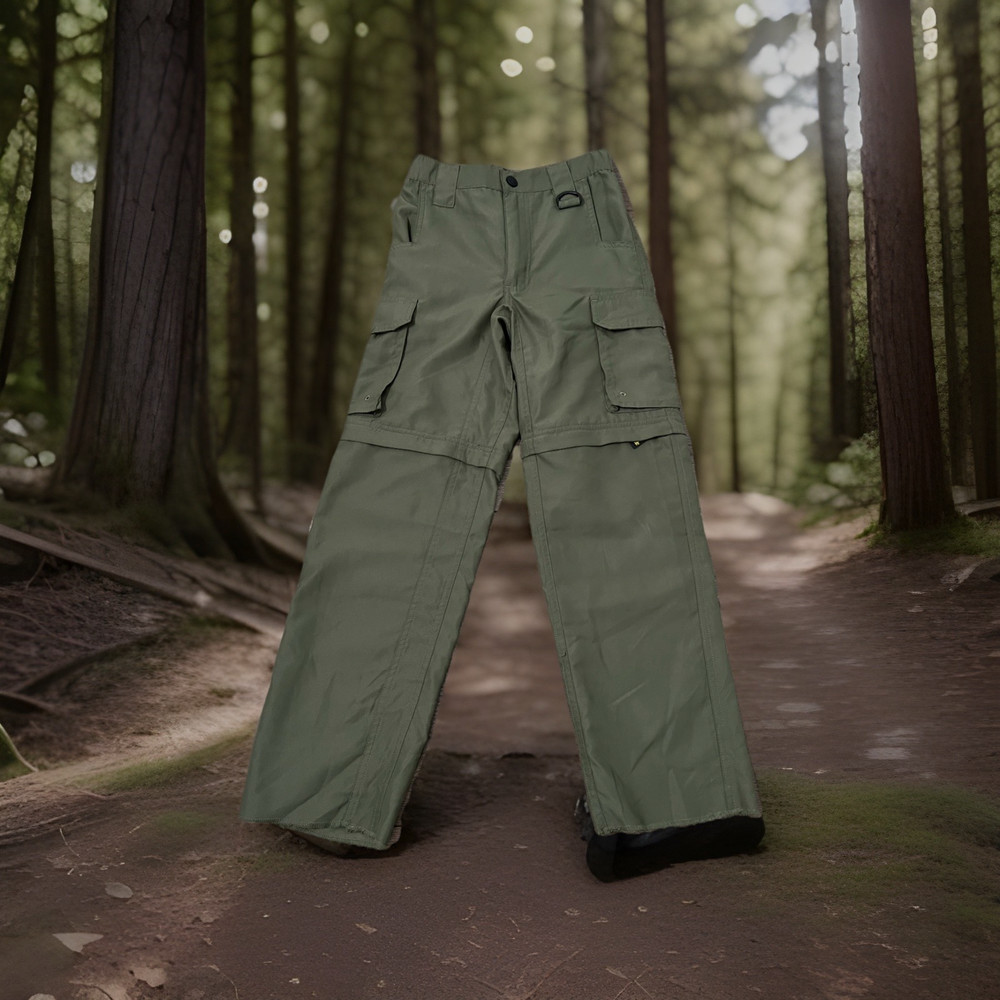 Boy Scouts Of America Boys YS Olive Green Uniform Cargo Convertible