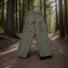 Boy Scouts Of America Boys YS Olive Green Uniform Cargo Convertible