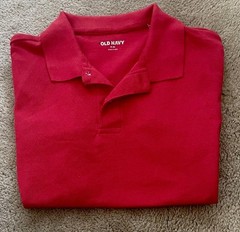 Old Navy Polo Shirt Boy’s Red Medium Sz. 8 School Uniform, New Without Tags.