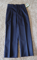 boys girls school uniform pants navy blue with pockets, easy care wrinkle free