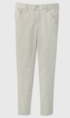 Cat & Jack Boy’s Flat Front Stretch Uniform Skinny Fit Pants Tumbleweed Size 7