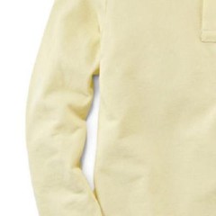 Authentic School Uniform Boys Long Sleeve Polo Shirt, Yellow Size 20