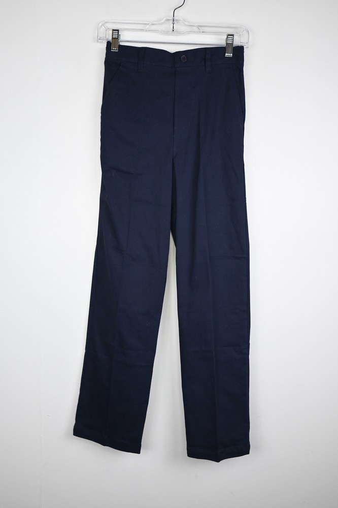 Boy’s French Toast Relaxed Fit Straight Flat Front Pull-On Pant Blue 12