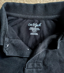Boys Size Small 6/7 Cat & Jack Black Polo Shirt School Uniform Lot of 2