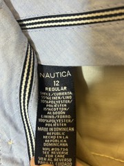Boys Nautica Uniform Casual Khaki Linen Blend Pants Size 12 Y35