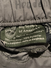 Boy Scouts Of America Pants Boys Youth M Green Uniform Switchbacks Cargo Zip Off