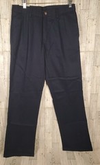 Chaps Uniform Pants Boys 20 Regular Navy Blue School Approved Pleated Twill