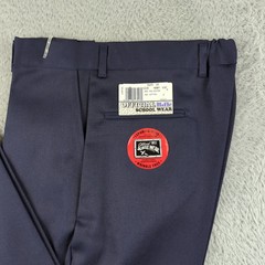 Vintage Official Rifle School Uniform Pants Boys 32 Husky Blue Double Knee Work