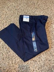 New With Tags French Toast School Uniform Size 8 Relaxed Navy Pants W/Adj Waist