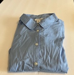 NEW Amazon Essentials Boys’ Uniform Long-Sleeve Woven Blue Size XL (12) C259