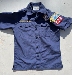 Kid’s Boy Scouts of America Shirt Navy Blue Uniform Official M Outdoor Camp