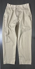 Authentic Galaxy School Uniform Pants Boys’ Beige Flat Front Size 10