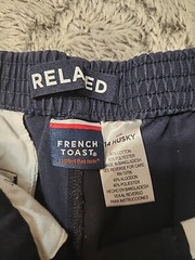 Boys Twill Uniform Pants HUSKY 14 Relaxed Fit Navy C46