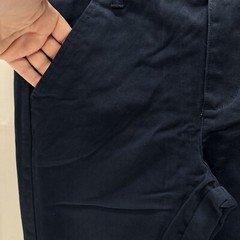 Cat & Jack Pants 14 Husky Boys Flat Front Adjustable Waist Navy School Chinos