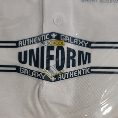 Galaxy School Uniform Boys Polo Shirt Size 14 White Short Sleeve