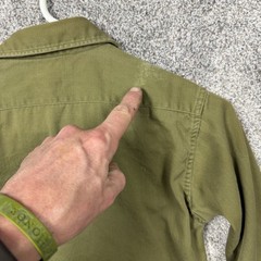 Vintage Boy Scouts Of America Shirt Hat Set Boys 10-12 Green Scout Uniform Twill