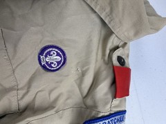 Vintage Boy Scouts of America Shirt Youth Large Long Sleeve Uniform Patch 90s US