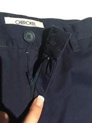 NEW CHEROKEE Ultimate UNIFORM ADJUSTABLE WAIST PANTS BOYS SIZE16 Husky/16Cd Navy