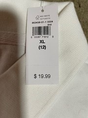 New Gap White Long Sleeve Polo Shirt Size XL(12) NWT School Uniform Shirt