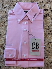 Classberry Kids Uniform long sleeve button up shirt Pink size 4