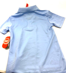 Boys School Uniform Shirt Size 4/5 XS Blue Collared Polo Buttons Children Kids