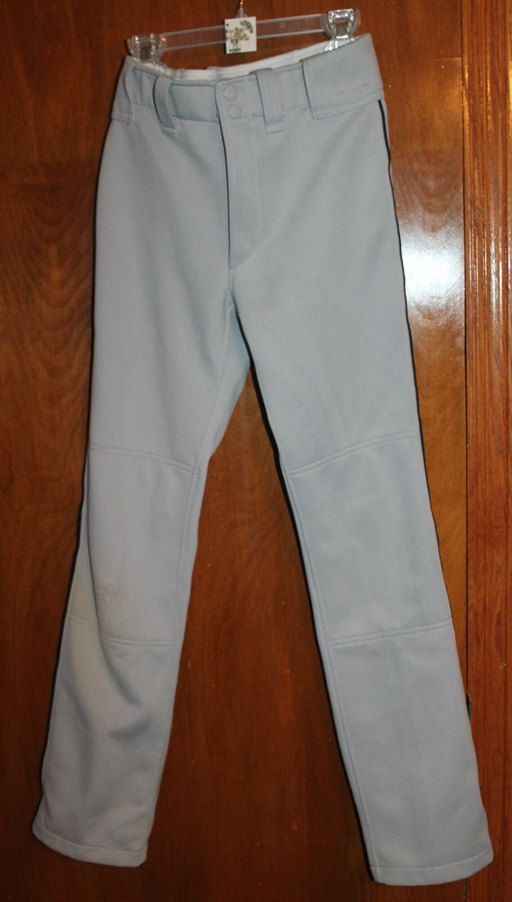 MIZUNO Boys’ Large (26-28) BASEBALL PANTS (gray/black) EUC