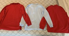 French Toast Boys Size 10/12 School Uniform Polo Shirts Long Sleeve, 3 Shirts