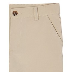Wonder Nation Boys School Uniform Shorts Size 14 Husky Warm Beige Stretch 2 Pack