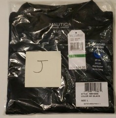 Nautica School Uniform L/G (14/16) Black Moisture Wicking, UPF 15+, Anti-Pill,