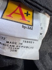 School Apparel A+, Boy’s Prep Size Flat Front Pants, NWT, BLACK, Style# 7916M