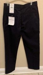 L@@K-Boys Mark Twain Black Prep School Uniform Pants Sz 28 X 30 Soft Twill NWT