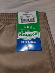 Unisex Classroom Uniform Durable Elastic Waste Size 16 Husky New With Tags