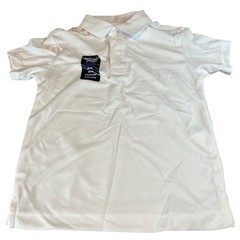 Nautica Boys School Uniform White Performance Polo Shirt Size M 5 N481685E NEW