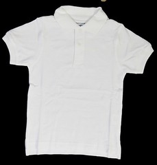 Dockers Little Boy Uniform Short Sleeve Cotton Polo Shirt White 3-PACK Small (4)