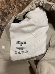 Boys School Uniforms French Toast Tan Paints Size 16 Straight Fit