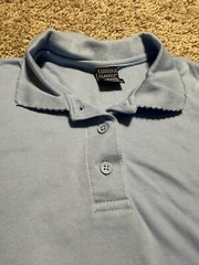NWT CAMBRIDGE CLASSICS kids Blue polo school uniform collar Size XL 14/16