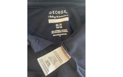 George Boys Navy Blue XL 14 -16 Short Sleeve Polo Uniform Shirt